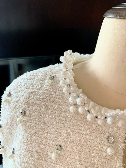 Girlhomeshops-White short chiffon princess homecoming dress birthday party dress eighth grade dress French little princess ballet skirt gh5296