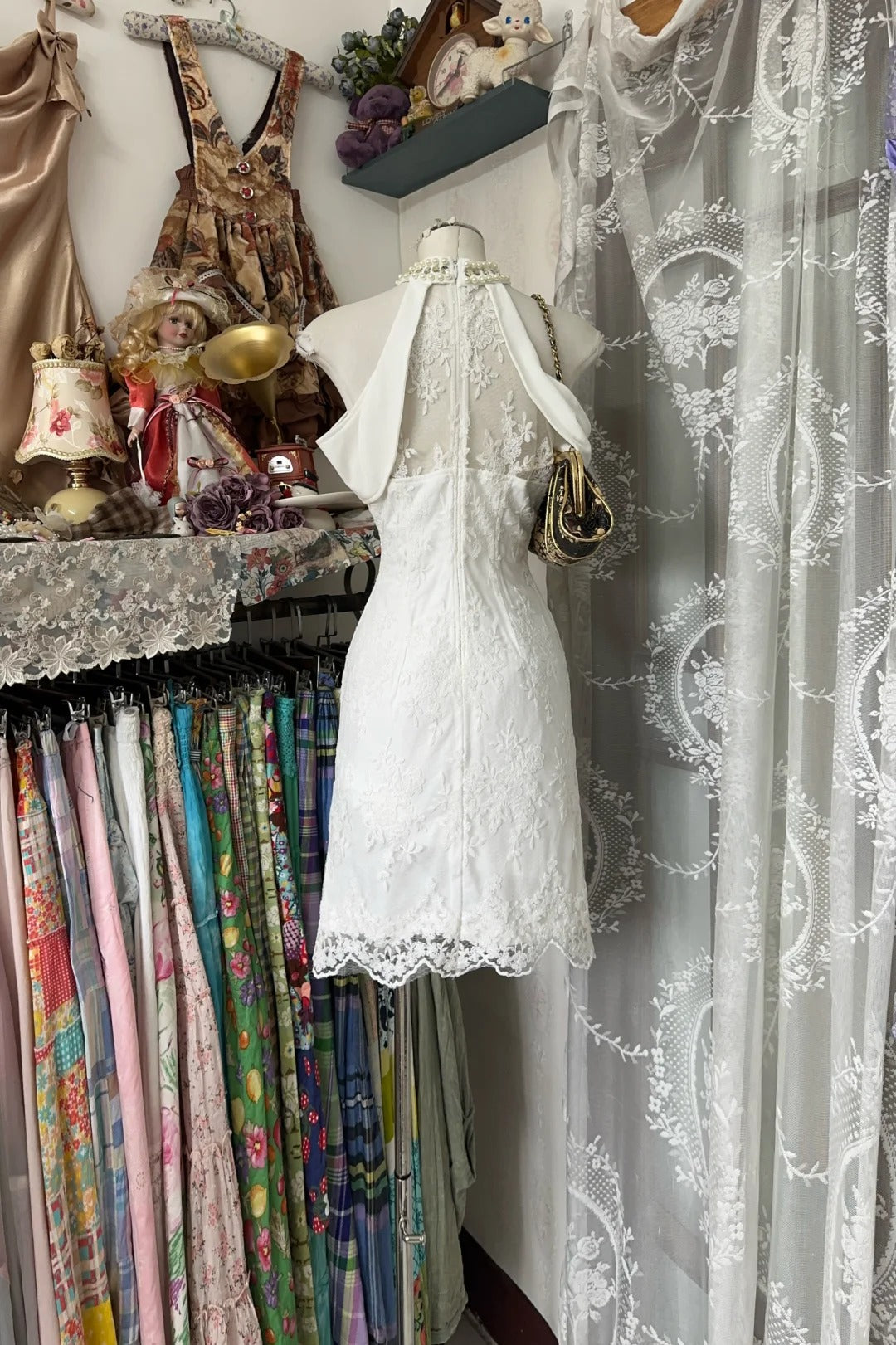 Girlhomeshops-Sweet Sexy Short Suspender Lace Beaded Homecoming Dress Birthday Party Dress gh5192