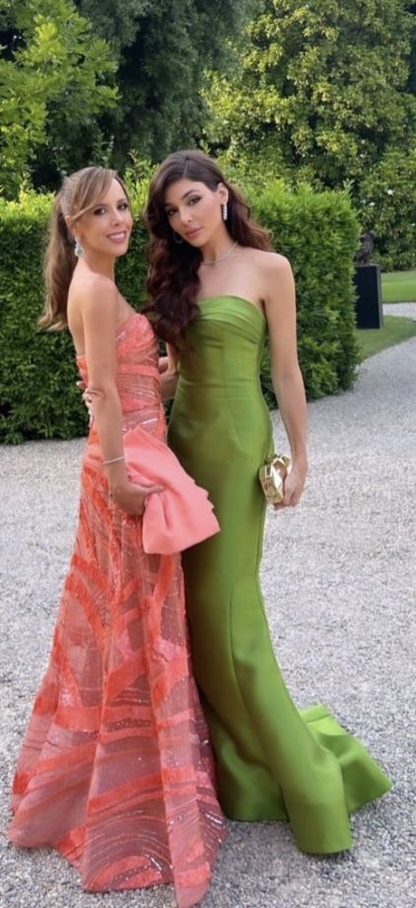 Green Strapless Long Mermaid Prom Dress Formal Evening Party Dress cc1517