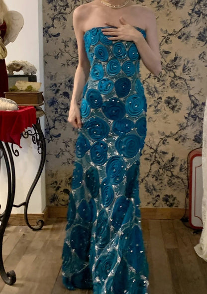 New Arrival Prom Dress Strapless Mermiad Gala Dress Birthday Party Dress Evening Dress HZ0319
