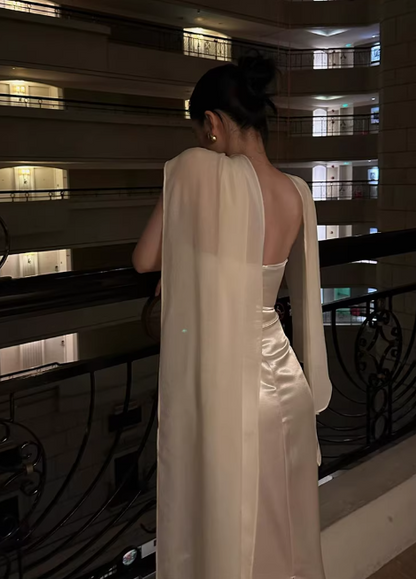 Minimalist Prom Dress Strapless Gala Dress Long Evening Dress Formal Dress HZ0319