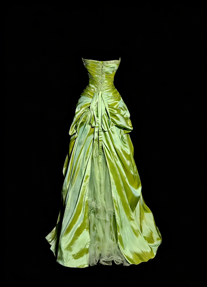 Elegant Prom Dress Green Sweetheart Pleated Tulle Formal Dress Evening Dresses Birthday Party Dress HZ0319