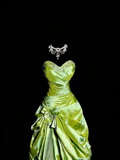 Elegant Prom Dress Green Sweetheart Pleated Tulle Formal Dress Evening Dresses Birthday Party Dress HZ0319
