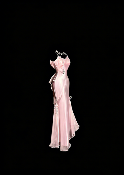 Sweet Prom Dress Light Pink Spaghetti Straps Mermaid Formal Dress Evening Dresses Birthday Party Dress HZ0319