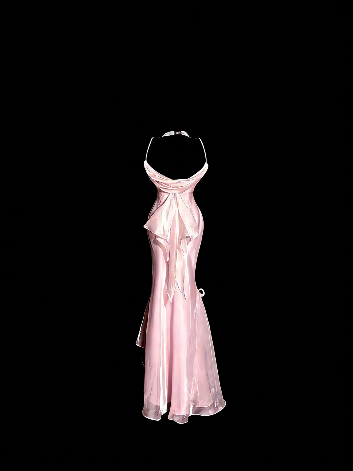 Sweet Prom Dress Light Pink Spaghetti Straps Mermaid Formal Dress Evening Dresses Birthday Party Dress HZ0319