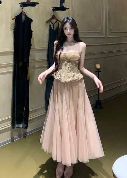 Elegant Prom Dress Sweetheart Pleated Tulle Gala Evening Gown Dress Birthday Party Outfits HZ0319
