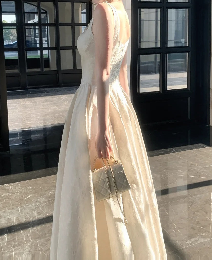 Elegant Prom Dress Square Neck Pleated Crystal Gala Gown Shcool Cocktail Outfits Evening Dresses HZ0319