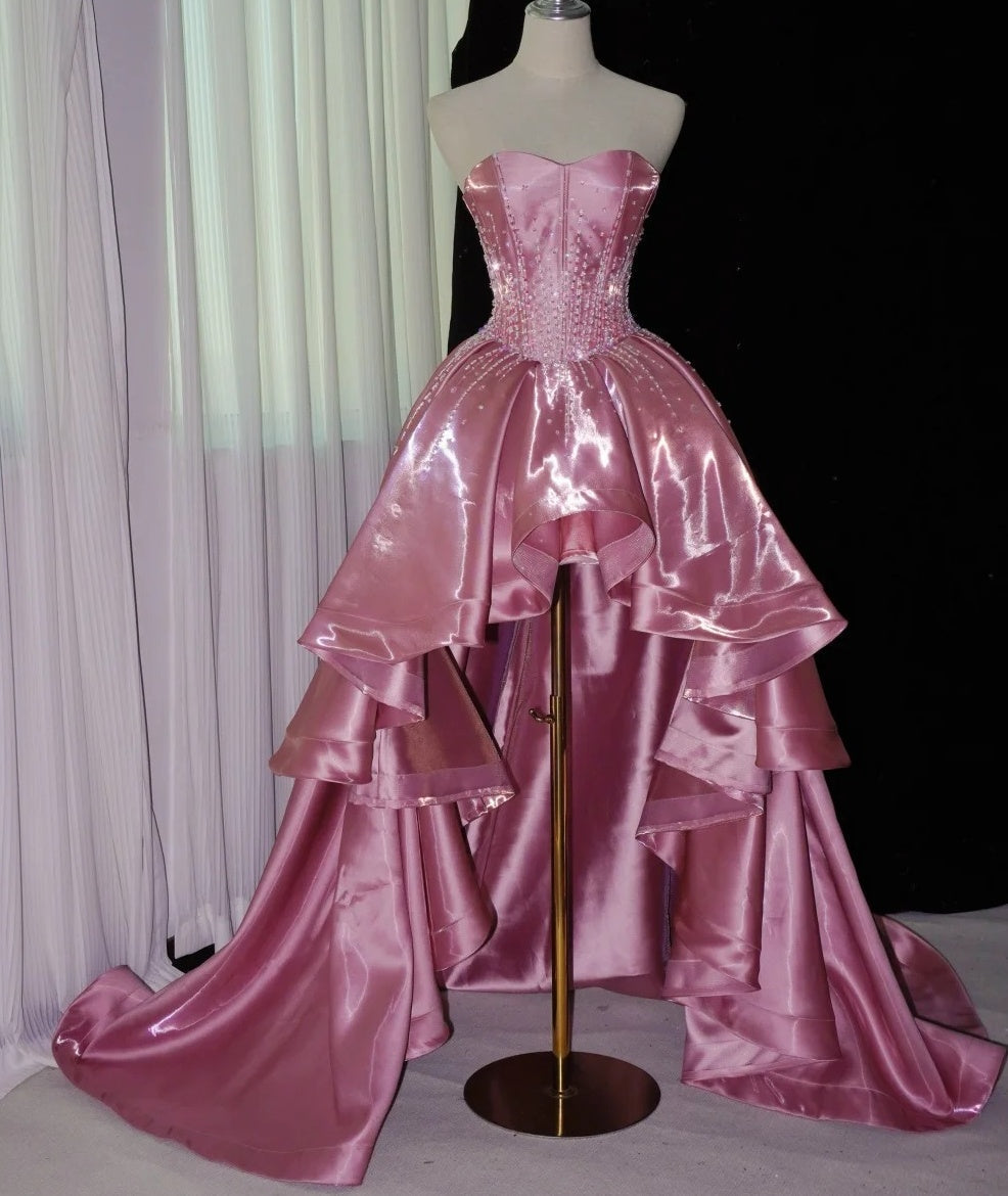 Beauty Prom Dress Sweetheart Beading Pleated Evening Dresses Birthday Party Outfits Gala Gown HZ0319