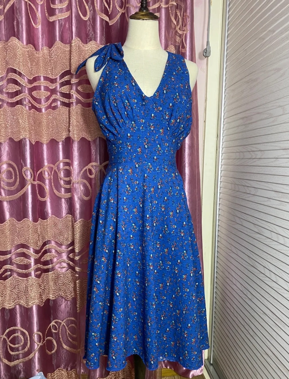 Fashion Prom Dress A Line V-neck Print Pleated Evening Dress Gala Gown Cocktail Outfits HZ0319