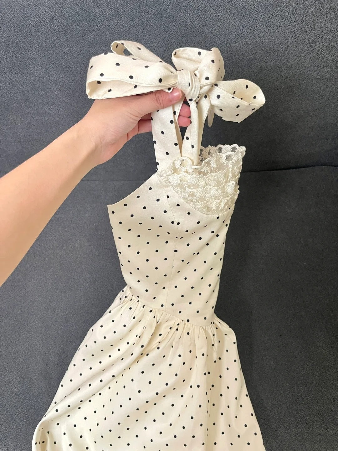 Beauty Homecoming Dress Straps Pleated Polka Dot Short Prom Dress Back to School Outfits Birthday Party Dress HZ0319