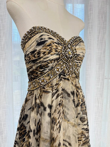 Stunning Prom Dress Sweetheart Print Cocktail Outfits Evening Dress Gala Gown HZ0319