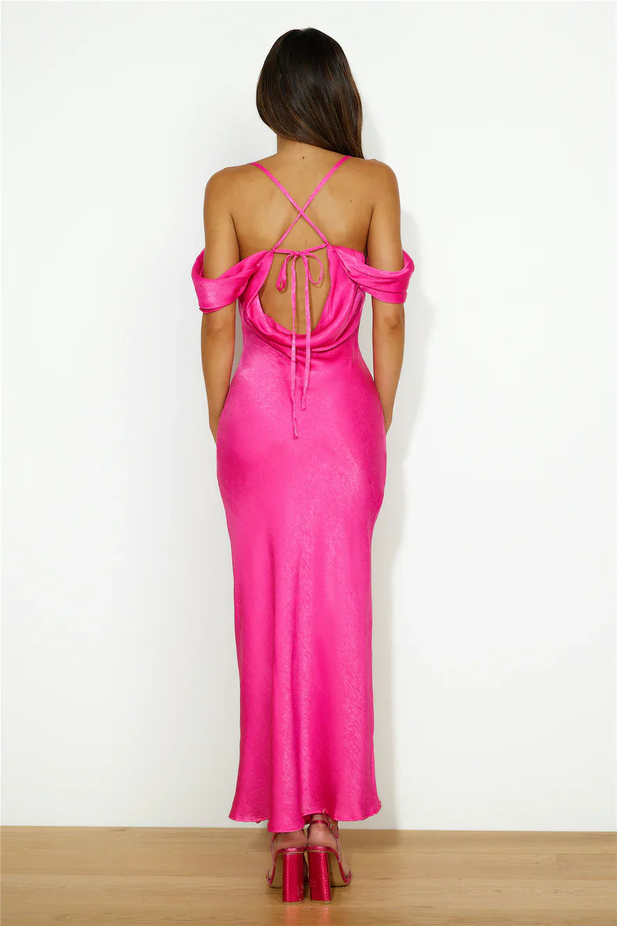Jimiss off shoulder collar thin shoulder strap backless long style Prom dress