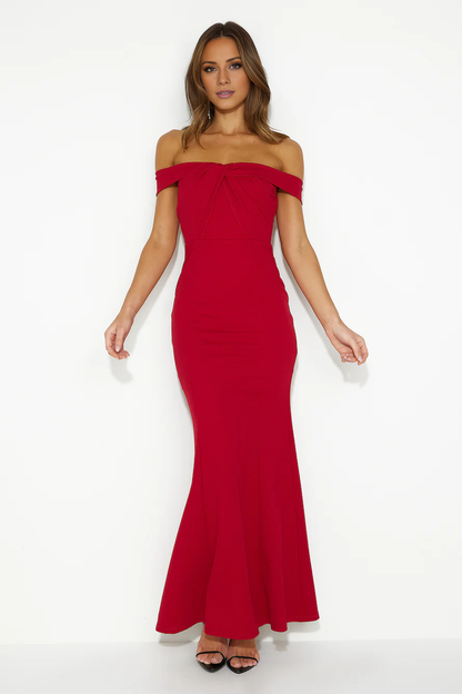 Jimiss off shoulder mermaid sleeveless and floor length Prom dress