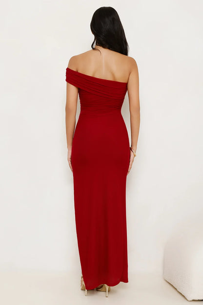 Jimiss One shoulder backless side slit long style Prom dress