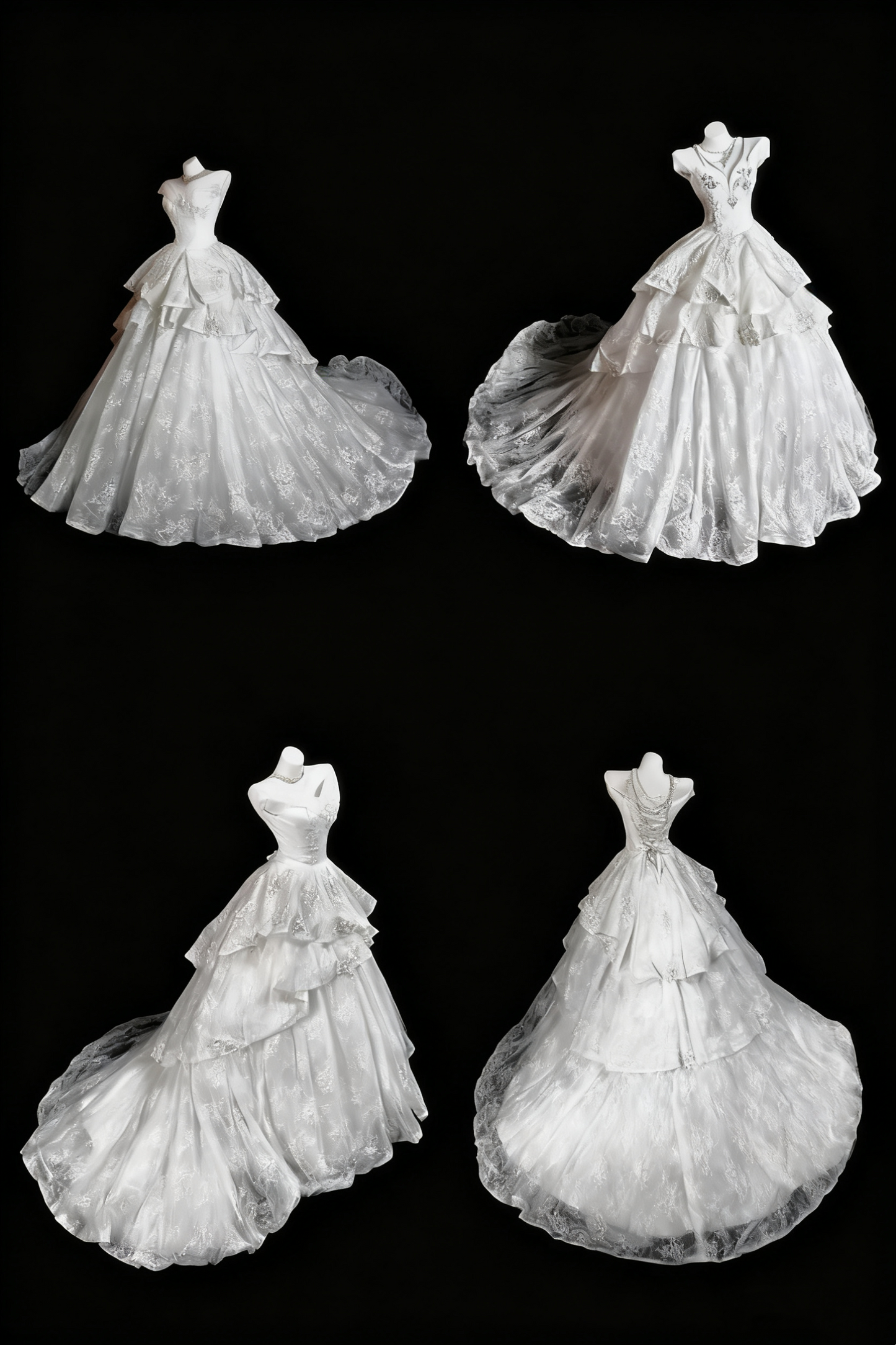 girlhomeshops-White, Gorgeous, And Exquisite Lace Long Wedding Dress gh6281