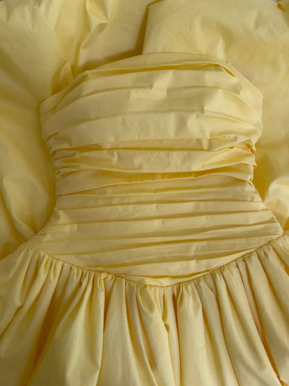 girlhomeshops--Yellow sweet long tulle prom dress gh5577