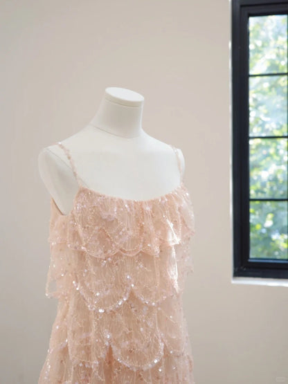 Girlhomeshops-Pink gorgeous sequins shiny short homecoming dress Prom dress evening dress gh5067