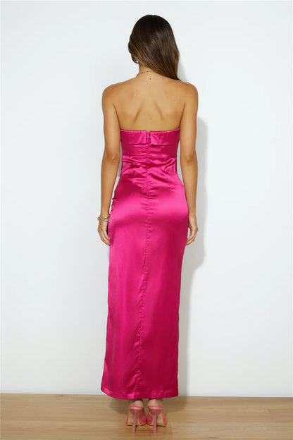 Jimiss off shoulder collar satin backless side slit long Prom dress
