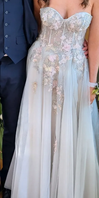 Charming Prom Dress Sweetheart Applique Long Evening Dress Party Outfits Gala Gown HZ0319