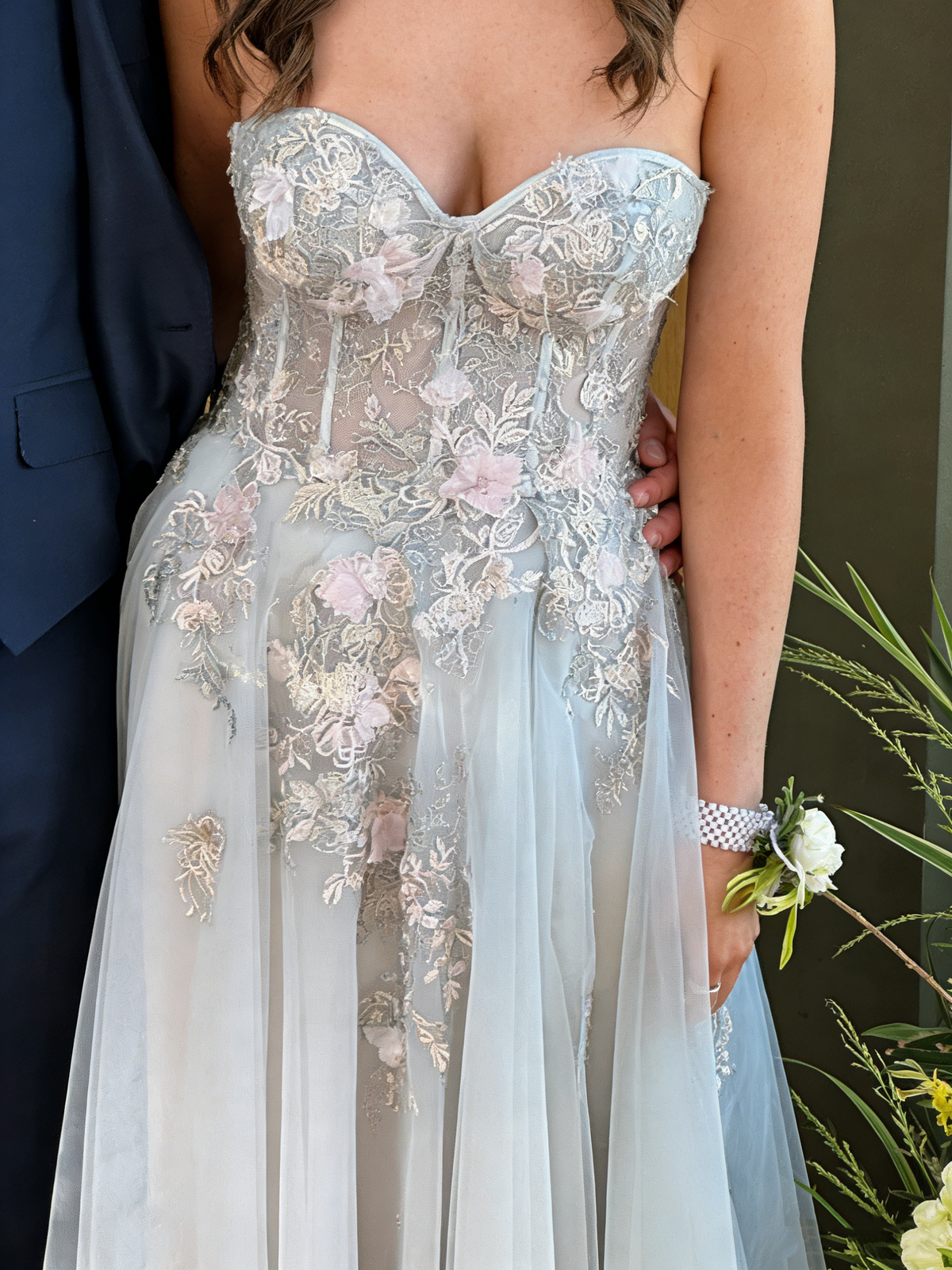 Charming Prom Dress Sweetheart Applique Long Evening Dress Party Outfits Gala Gown HZ0319