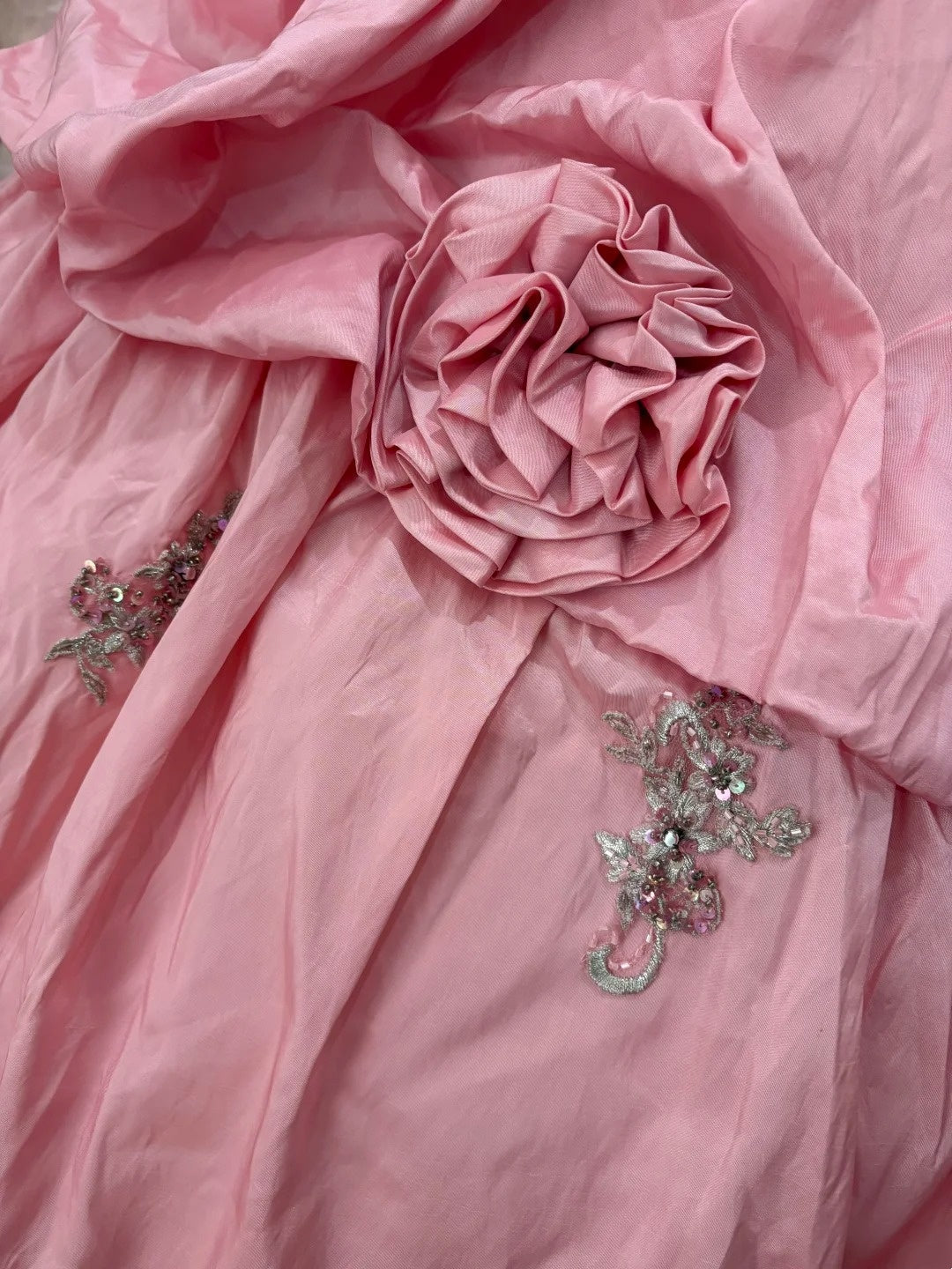 Charming Ball Gown Pink Spaghetti Straps Pleated Evening Dress Quinceanera Dress 18th Birthday Prom Gown HZ0319