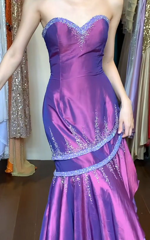 Charming Prom Dress Sweetheart Pleated Mermaid Gala Gown Fomal Evening Dress Graduation Dress HZ0319