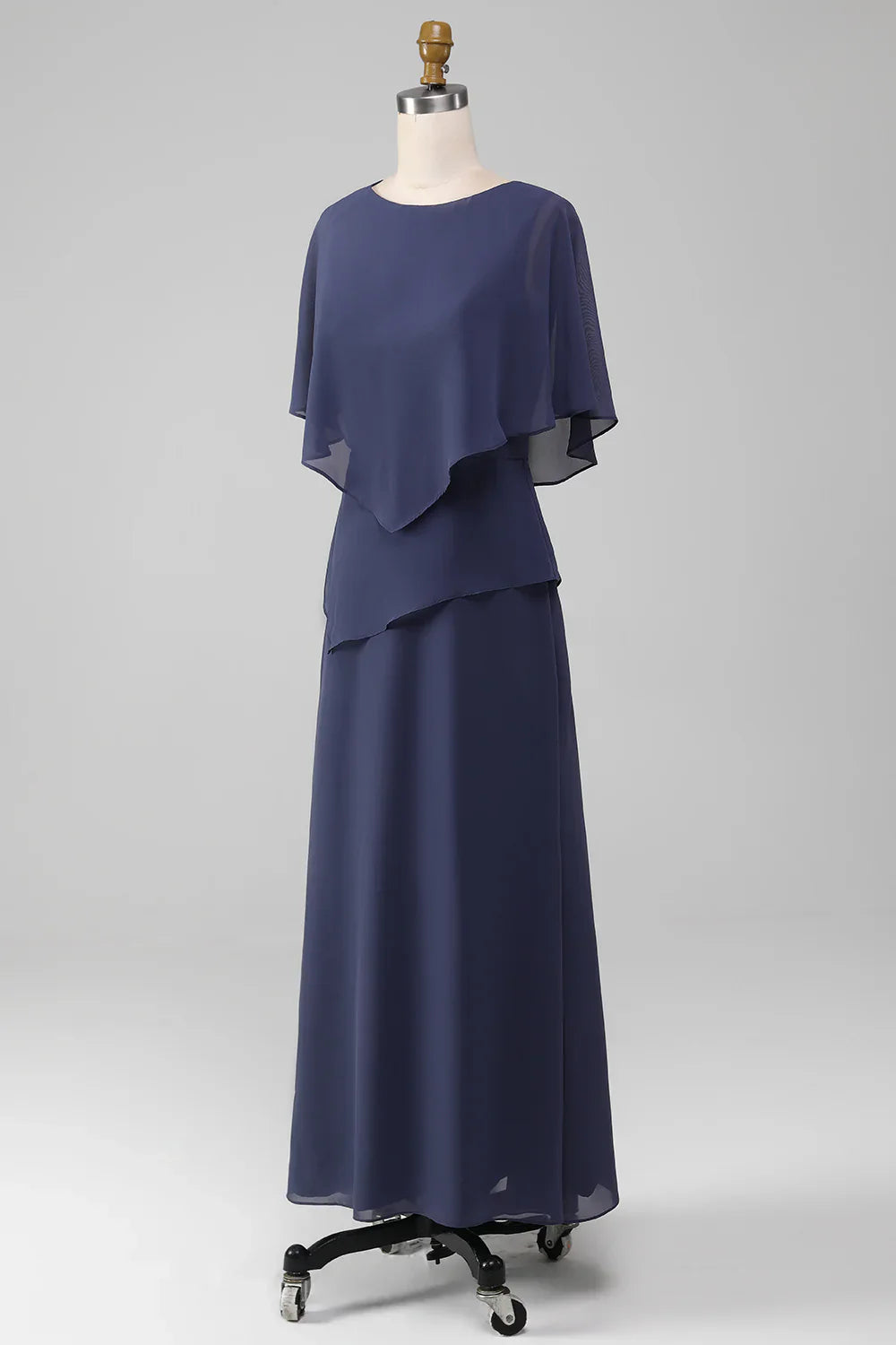 Sheath/Column Scoop Tea-Length Chiffon Mother of the Bride Dress