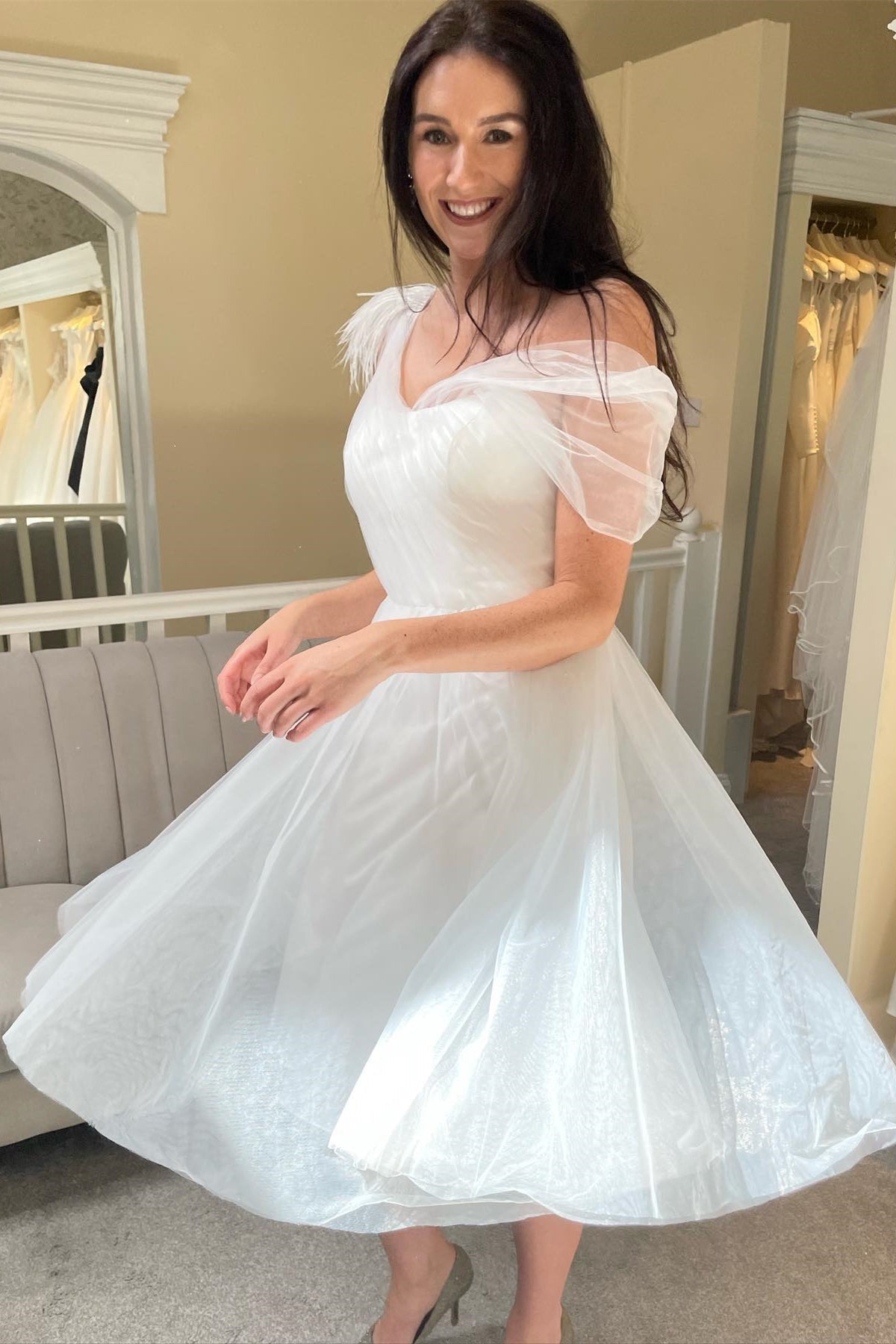 Asymmetrical Tulle A-Line Hen Party Dress