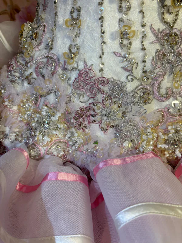 Vintage Pink Sweetheart Strapless Beaded Sweet 16 Quinceanera A-Line Evening Dress Ball Gown HZ1024