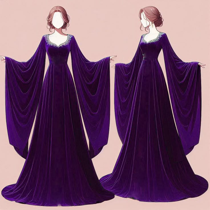 Elegant Burgundy Long Sleeves A-Line Velvet Long Formal Evening Dress, HZ0319