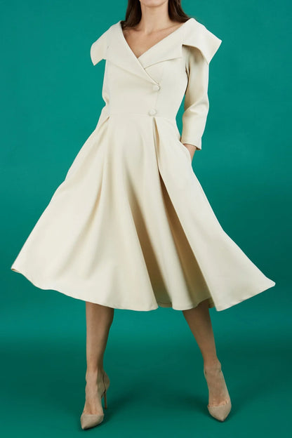 A-line Elegant Tea Length Bridesmaid Dress Formal Dresses for Wedding Guest Cocktail Dress Mother of the Bride Dresses