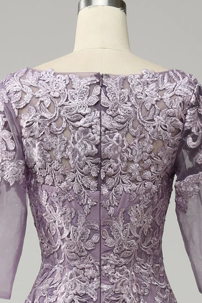 A-line Chiffon Mother of the Bride Dress with Lace