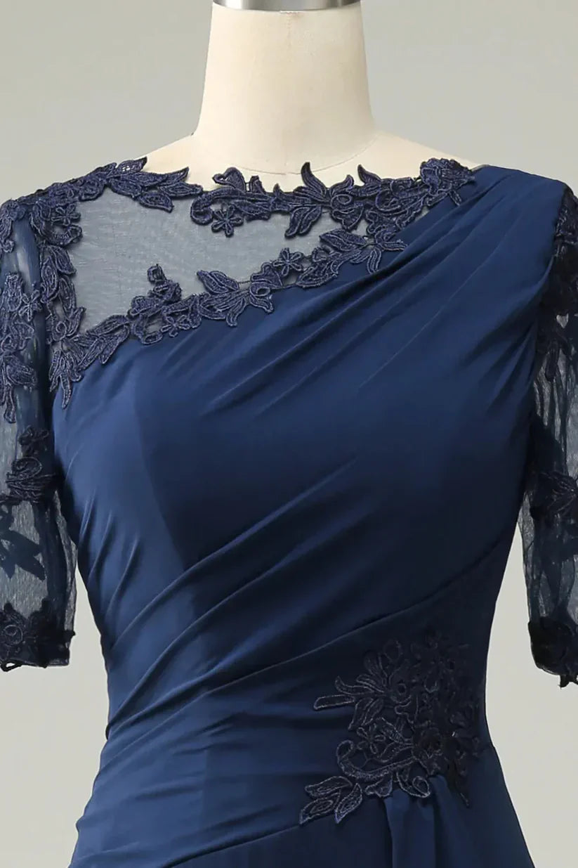 Sheath Mother of Bride Dress with Appliques