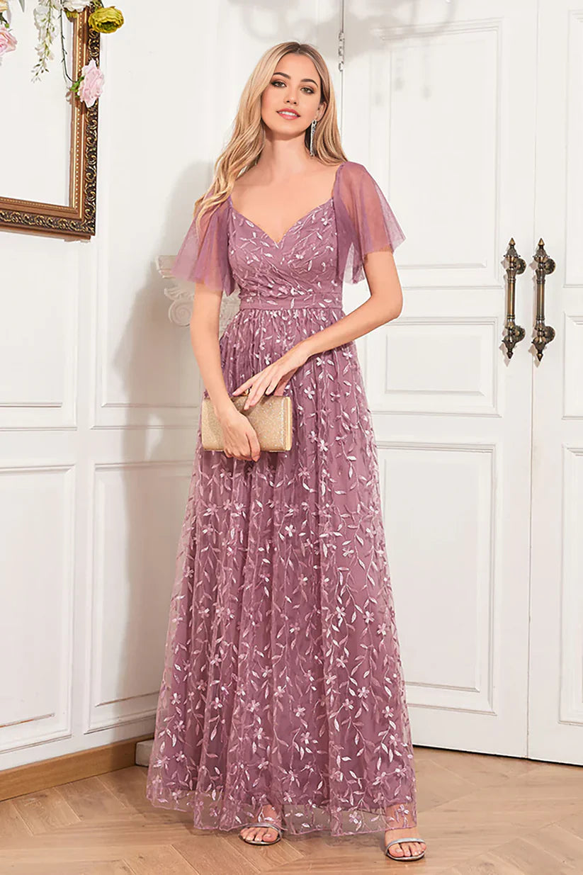 A-Line Mother Of The Bride Dress with Appliques
