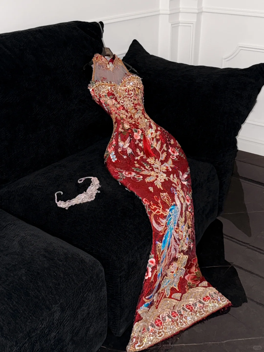 Gorgeous Sparkling Beaded Sequin Mermaid Design Exquisite Embroidery Evening Dress Prom Dresses HZ1024