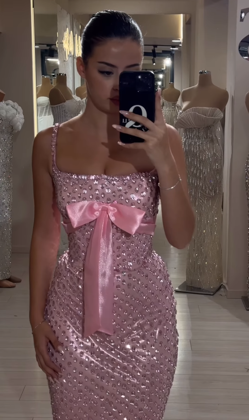 Pink Sheath Long Prom Dresses Elegant Dress for Event