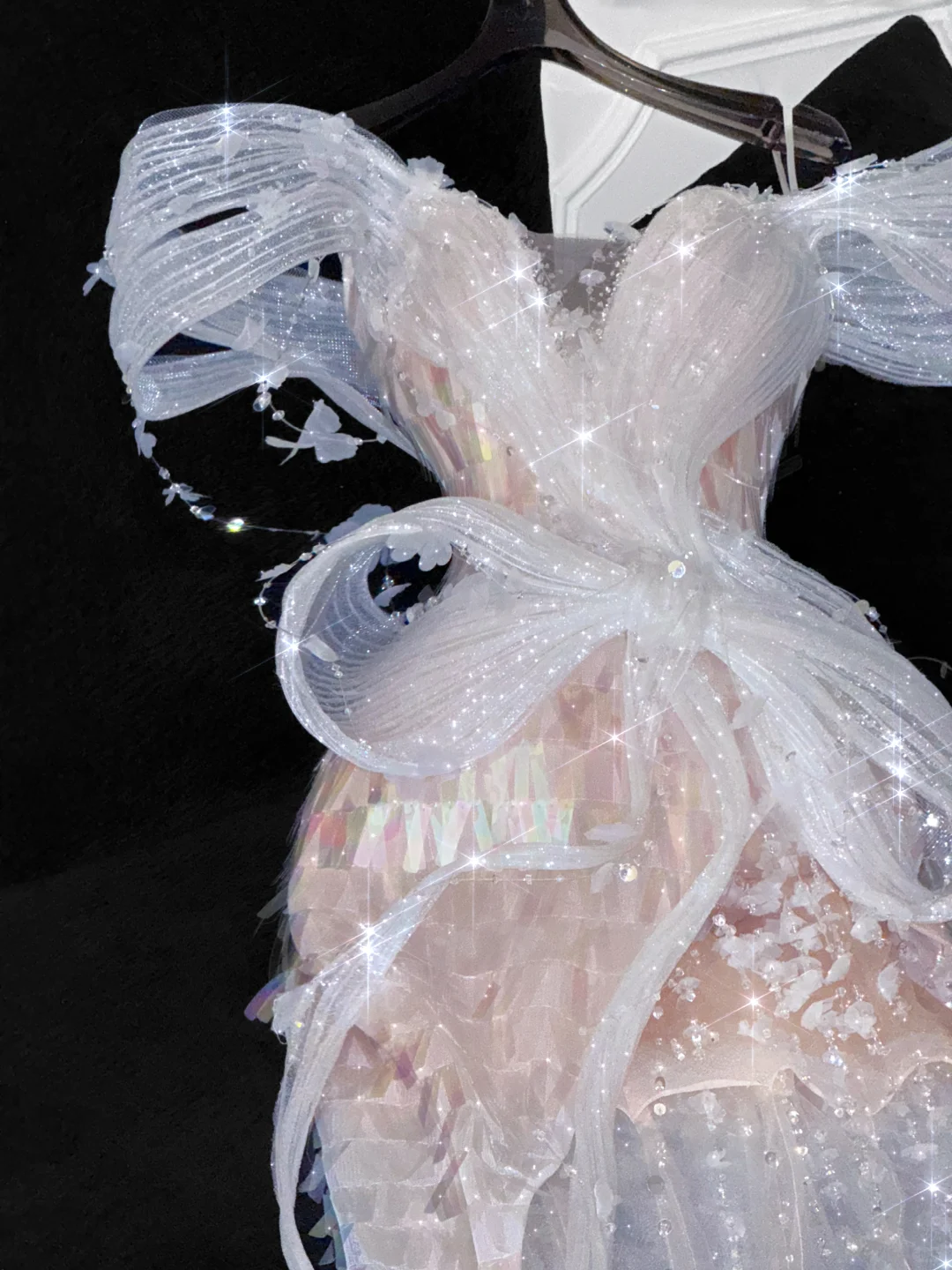 Vintage Sparkling Champagne Sequin Off-the-shoulder Sheath Elegant Chiffon Evening Dress Prom Dresses HZ1024