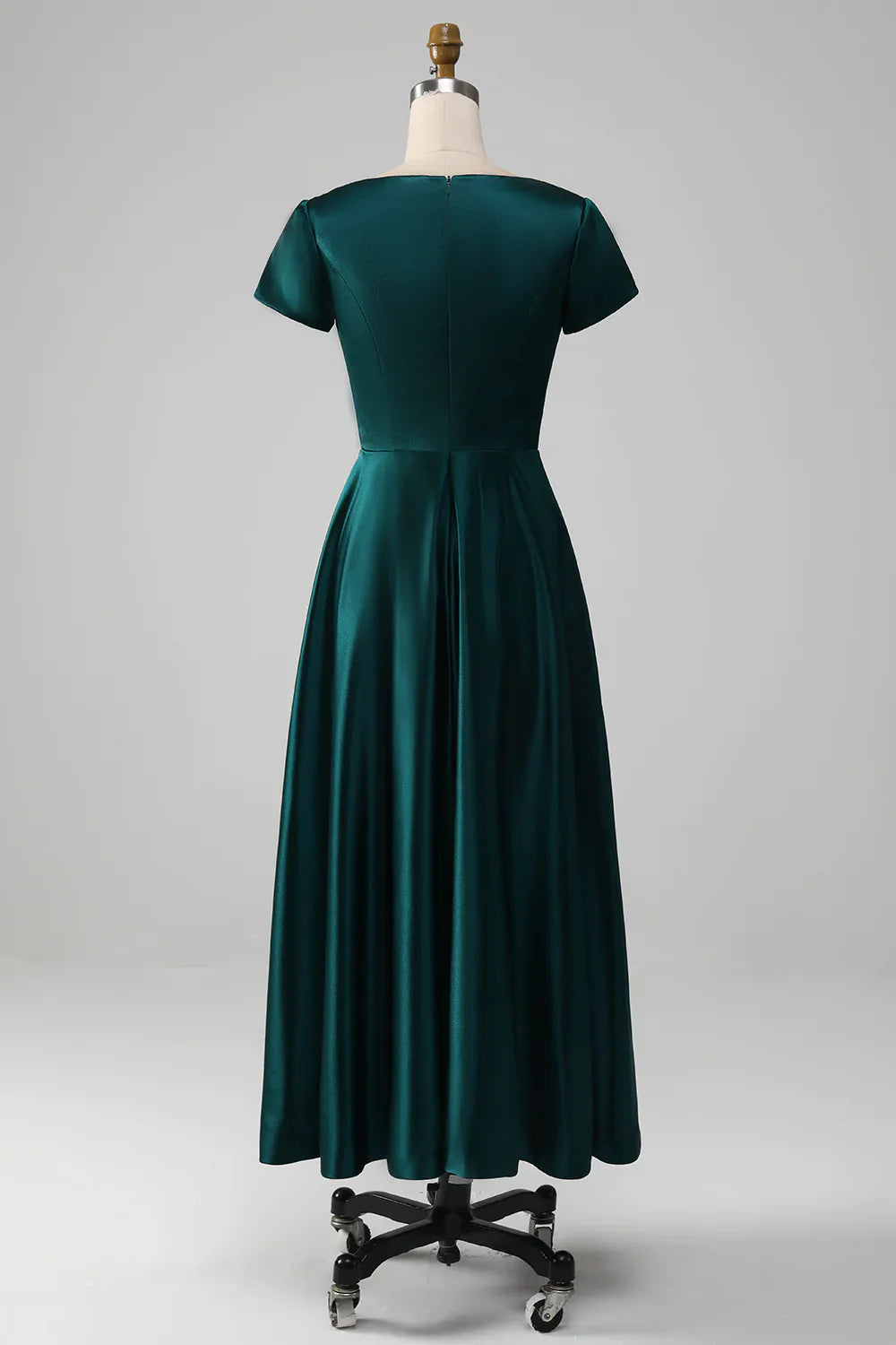 A-line V-neck Satin Mother of the Bride Dress