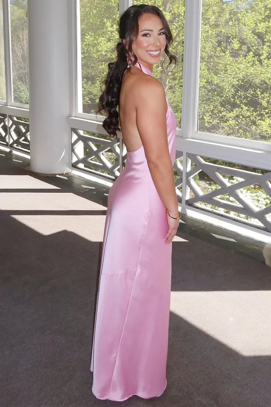 Hater Backless Long Bridesmaid Dress