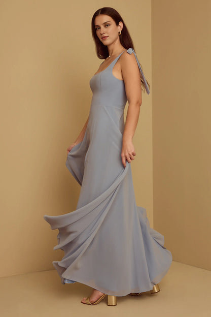 Weitese Formal Wear Dresses Sleeveless Lace Up Floor Length Bridesmaid Dress stores with prom dresses