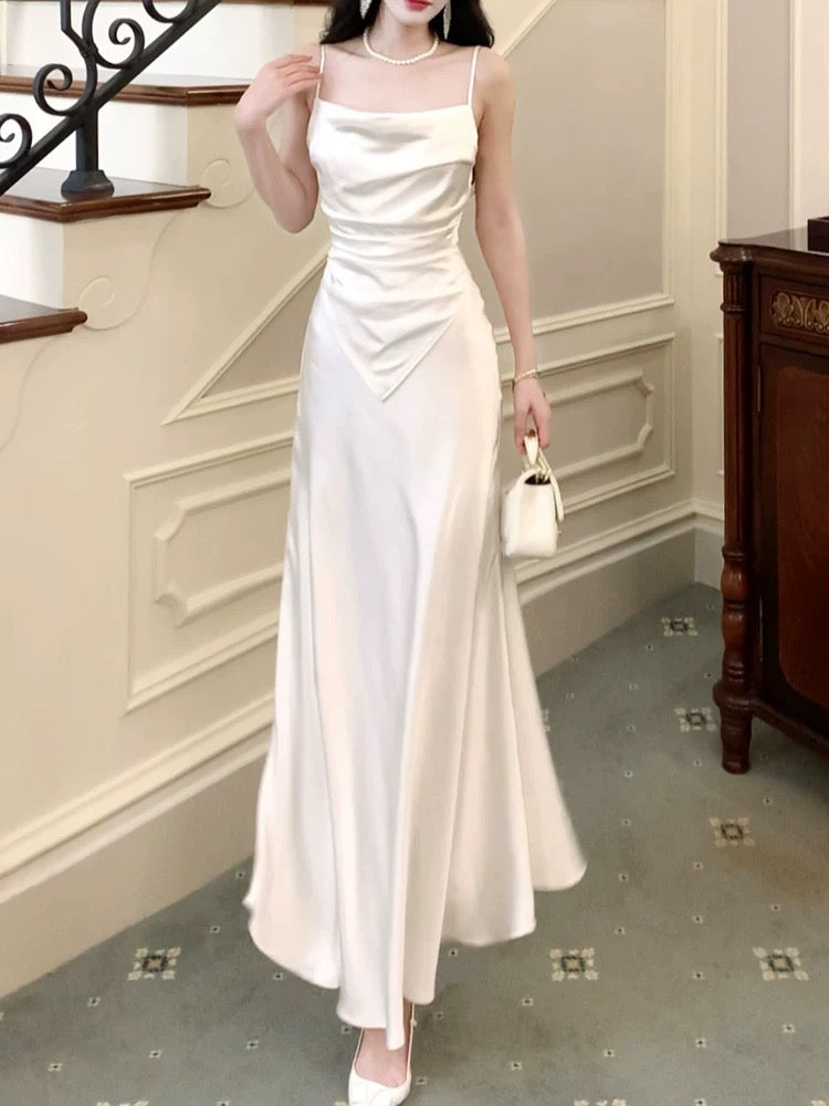 Pretty Sheath Spaghetti Straps Chiffon Prom Dresses Evening Dress With Jacket HZ1024