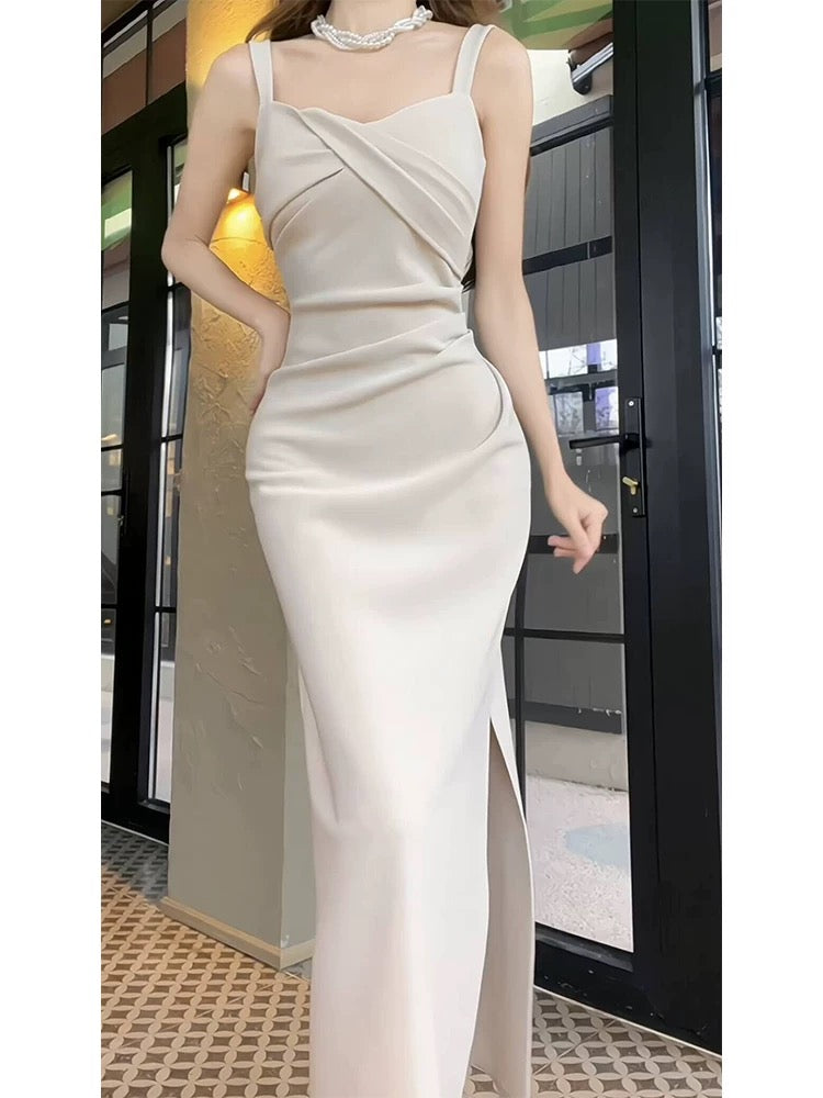 Pretty Sheath Straps Ankle Length Prom Dresses Simple Evening Dress HZ1024