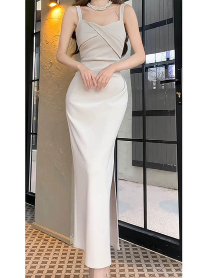 Pretty Sheath Straps Ankle Length Prom Dresses Simple Evening Dress HZ1024