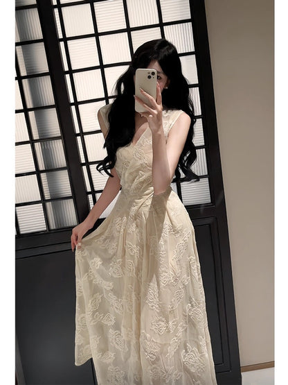 Classy A Line V Neckline Ankle Length Lace Prom Dresses Evening Dress HZ1024