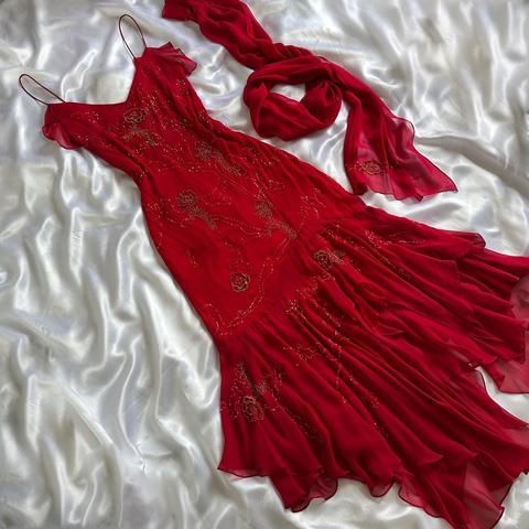 Sexy Sheath Spaghetti Straps Sleeveless Red Chiffon Prom Dresses Evening Gowns HZ1024