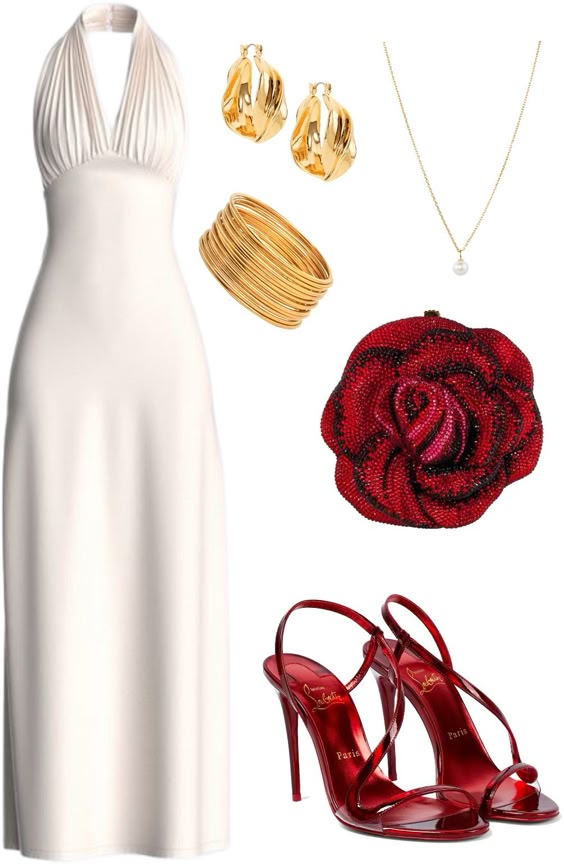 Elegant A Line Halter White Fold Long Prom Dresses Evening Dress HZ1024