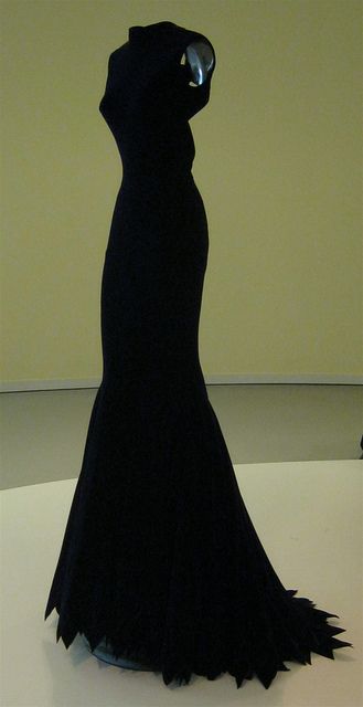 Elegant Mermaid High Neckline Satin Black Long Prom Dresses Evening Dress HZ1024