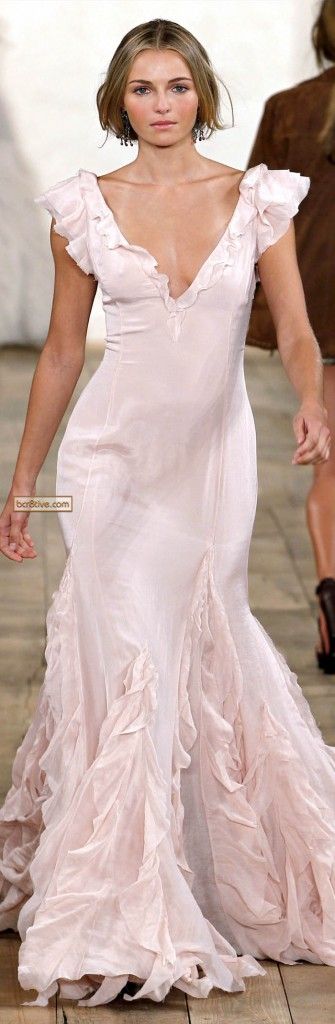 Pretty Mermaid V neckline Long Chiffon Prom Dresses Evening Dress HZ1024