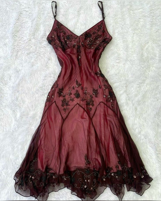 Gorgeous A Line Spaghetti Straps Black Tulle Tea Length Prom Dresses Evening Dress HZ1024