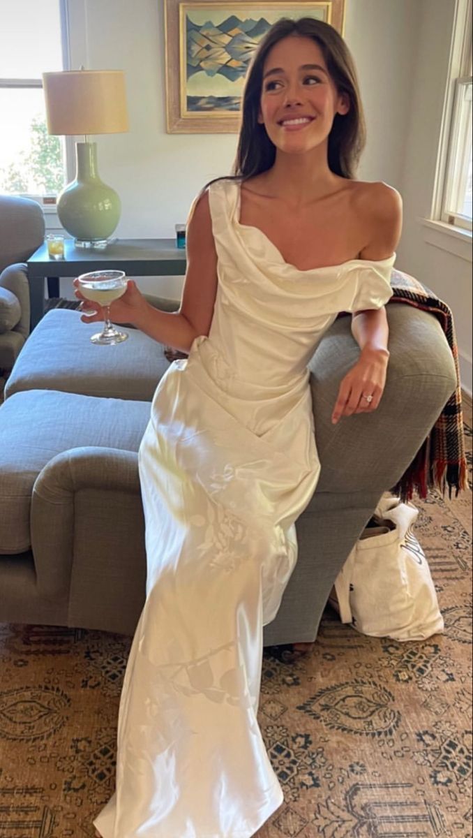 Pretty Sheath Off The Shoulder White Satin Long Prom Dresses Party Evening Dress HZ1024